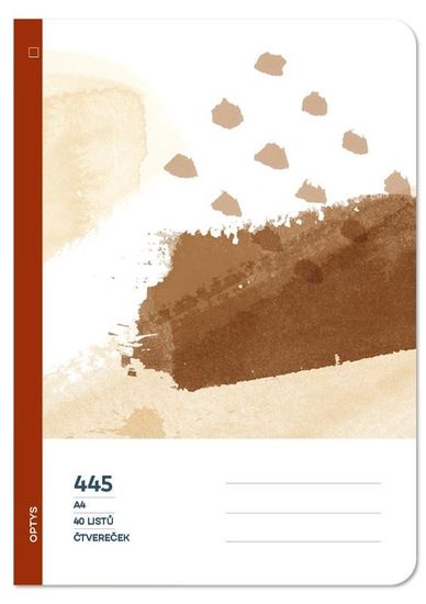 Optys Šolski zvezek 445 brezlesni kvadrat - čokolada
