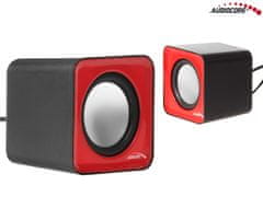 AUDIOCORE AC870 R 43397 Računalniški zvočniki 6W USB Rdeča in črna