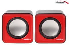 AUDIOCORE AC870 R 43397 Računalniški zvočniki 6W USB Rdeča in črna