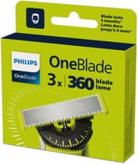 Philips 360 zamenljiva rezila za Philips OneBlade QP430/50, 3 kos