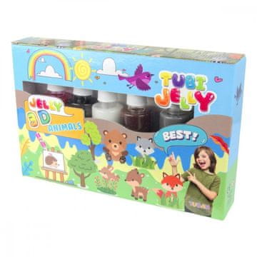 slomart Set Tubi Jelly 6 barv - živali
