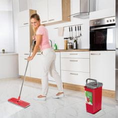 GreenBlue GreenBlue ploščati mop z vedrom in ožemalnikom, dve kartuši iz mikrovlaken HQ, prostornina 5,7 l, MaxiClean GB870