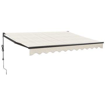 Vidaxl Avtomatsko zložljiva tenda krem 3,5x2,5 m