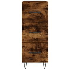 Vidaxl Komoda dimljeni hrast 34,5x34x90 cm inženirski les