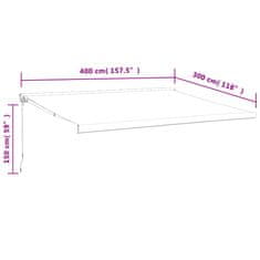 Vidaxl Zložljiva tenda antracitna 4x3 m blago in aluminij