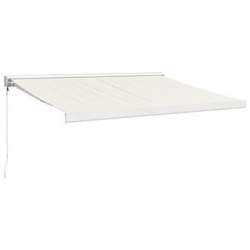 Vidaxl Zložljiva tenda krem 3,5x2,5 m blago in aluminij