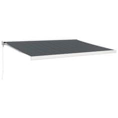 Vidaxl Zložljiva tenda antracitna 4,5x3 m blago in aluminij