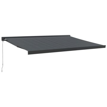 Vidaxl Ročna tenda 4 x 3 m Antracit 100% poliester