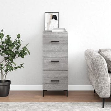Vidaxl vidaXL Omarica, siva sonoma hrastova, 34,5 x 34 x 90 cm, material na osnovi lesa