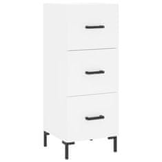 Vidaxl Komoda bela 34,5x34x90 cm inženirski les