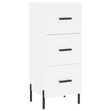 Vidaxl Komoda bela 34,5x34x90 cm inženirski les