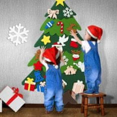 Mormark Božično drevo iz filca + 26 okraskov | FELTPINETREE