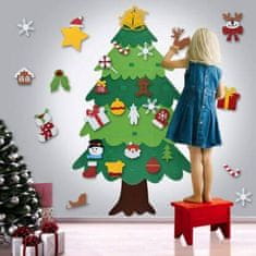 Mormark  2 x Umetno božično drevo iz filca za otroke + okraski | F2ELTPINETREE