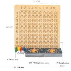 JOJOY® Namizna igra z množenjem do 100, Matematična igra, Učenje množenja, Poštevanka | FUNMATH