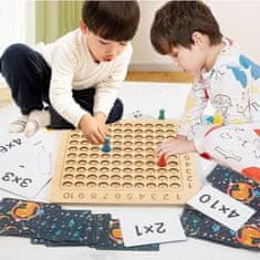 JOJOY® Namizna igra z množenjem do 100, Matematična igra, Učenje množenja, Poštevanka | FUNMATH