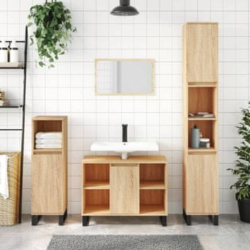 Vidaxl vidaXL Kopalniška omarica sonoma hrast 80x33x60 cm