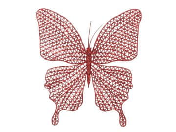 LAALU.cz Metulj na sponki rdeča 20 x 19,5 cm