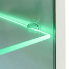 Vidaxl Stenska TV enota 5-delna z LED osvetlitvijo visok sijaj bela