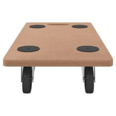 Vidaxl vidaXL Vozički s platformo, 2 kosa, pravokotni, material na osnovi lesa