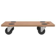 Vidaxl vidaXL Vozički s platformo, 2 kosa, pravokotni, material na osnovi lesa