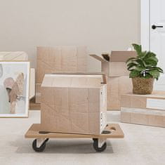 Vidaxl vidaXL Vozički s platformo, 2 kosa, pravokotni, material na osnovi lesa