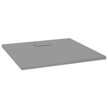 Vidaxl Kad za tuš SMC siva 90x80 cm