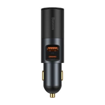 shumee USB avtopolnilec USB-C vtičnica za vžigalnik QC PD Share Together siva