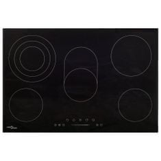 Vidaxl Keramična kuhalna plošča s 5 gorilniki na dotik 90 cm 8500 W