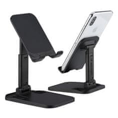shumee Stojalo, zložljivo stojalo za telefon, tablico 4-8'', na mizo, črno