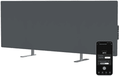 pametni IR panel, 700 W, Wi-Fi + ročno nastavljanje, siva