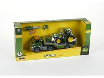 Klein Klein John Deere traktor za sestavljanje s prikolico