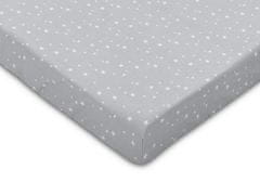 Inny Bombažna rjuha za otroško posteljico z elastičnim trakom 60x120 bela galaxy - PGL-120-GGW-B
