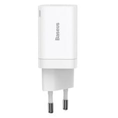 BASEUS Hitri USB-C omrežni polnilnik USB-C 30W PD QC Super Si Pro bel