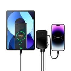 BASEUS Powerbank 10000mAh USB USB-C iPhone Lightning + kabel USB-C - črn