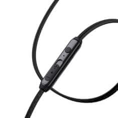 slomart baseus encok h19 žične slušalke v ušesa s 3,5 mm mini jackom, daljinskim upravljalnikom in mikrofonom, modre (ngh19-01)