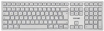 Cherry Cherry KW 9100 tipkovnica, USB-C, UK-SLO, srebrna (JK-9110GB-1)