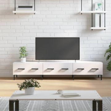 Vidaxl vidaXL TV omarica visok sijaj bela 150x36x30 cm