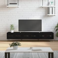 Vidaxl TV omarica črna 150x36x30 cm inženirski les