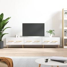 Vidaxl TV omarica visok sijaj bela 150x36x30 cm inženirski les