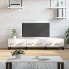 Vidaxl TV omarica visok sijaj bela 150x36x30 cm inženirski les