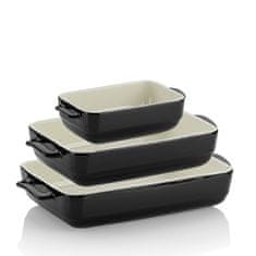 Kela Keramični pekač MALIN 32 x 19 cm črn KL-11935