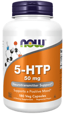 NOW Foods NOW 5-HTP, 50 mg, 180 rastlinskih kapsul