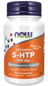 NOW Foods 5-HTP, 100 mg, 90 žvečljivih pastil