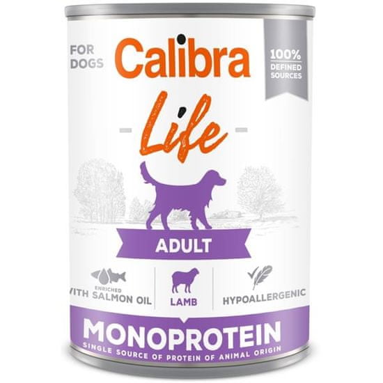 Calibra Dog Life Cons. Jagnječje meso za odrasle 400g