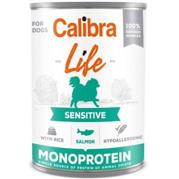 Calibra Dog Life cons.Sensitive Losos z rižem 400g
