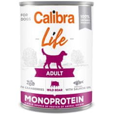 Calibra Dog Life Cons. Odrasli Divji prašič z brusnicami 400g