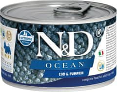 N&D OCEAN Dog cons. Trska in buče Mini 140 g