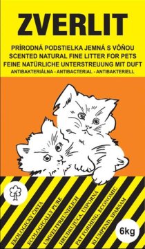 Zverlit Mačja stelja fine z vonjem - oranžna 6 kg