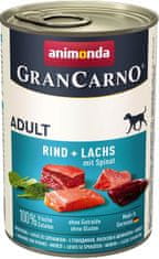 Animonda Konzerva Gran Carno govedina + losos + špinača - 400 g