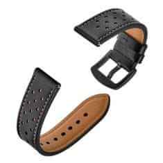Tech-protect Leather pašček za Samsung Galaxy Watch 4 / 5 / 5 Pro / 6, black